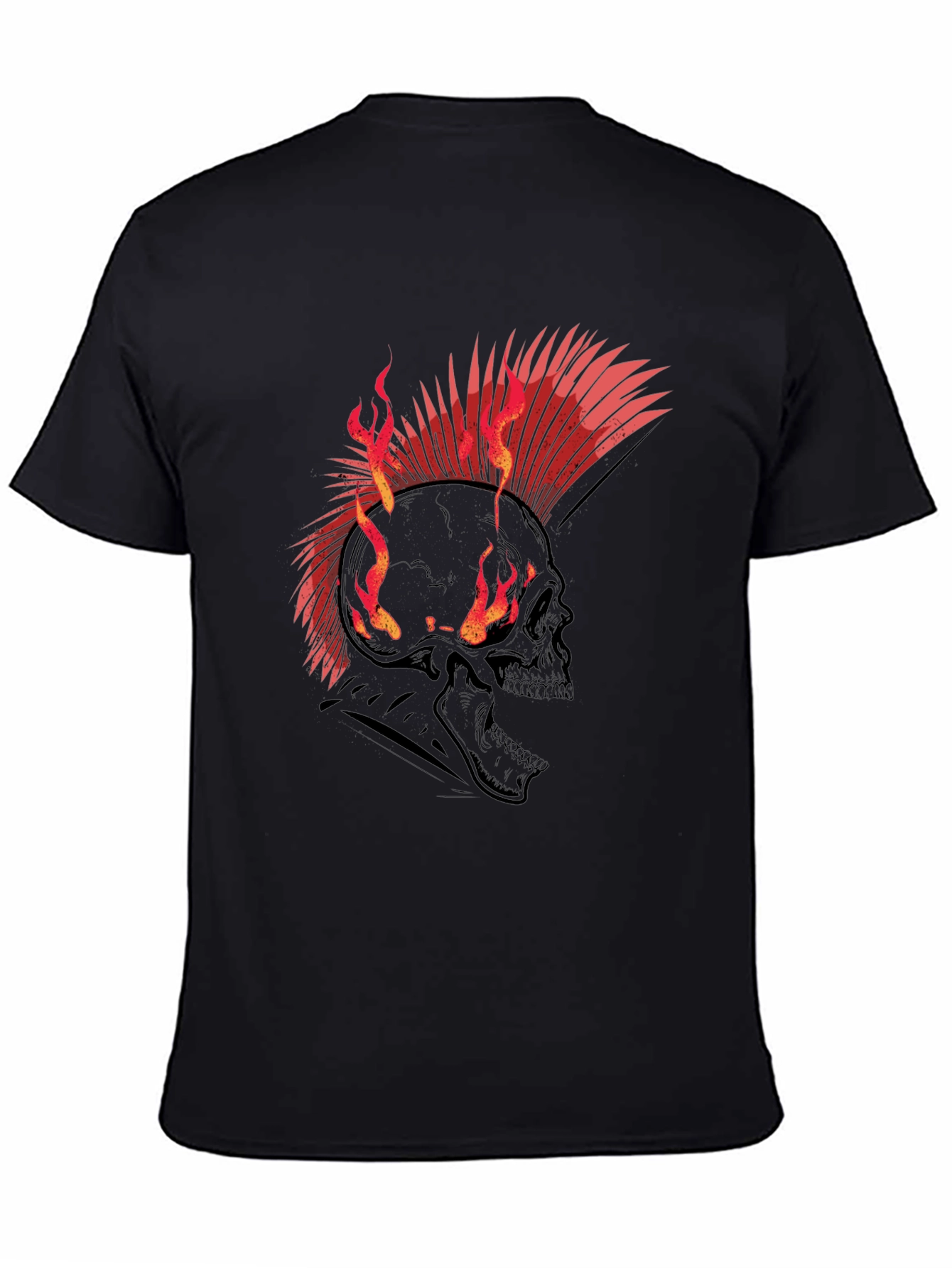 Flaming Skull Punk Rock T-Shirt