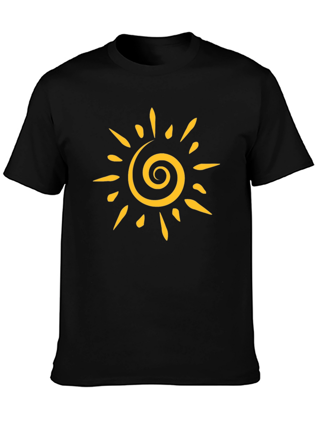 Sun Graphic Tee - Casual Black T-Shirt
