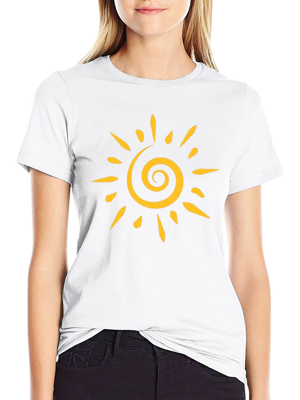 Sun Graphic Tee - Casual Black T-Shirt