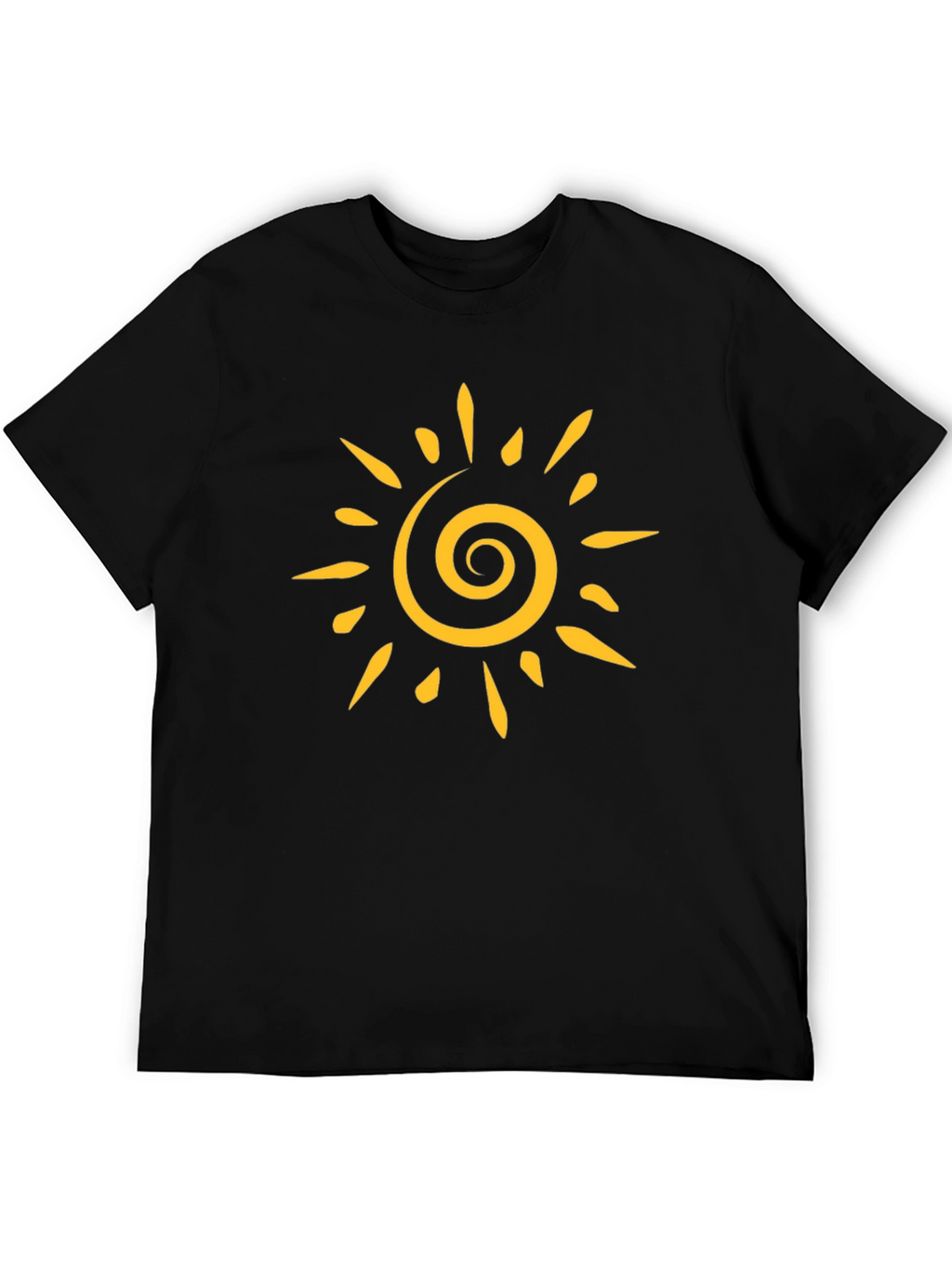 Sun Graphic Tee - Casual Black T-Shirt