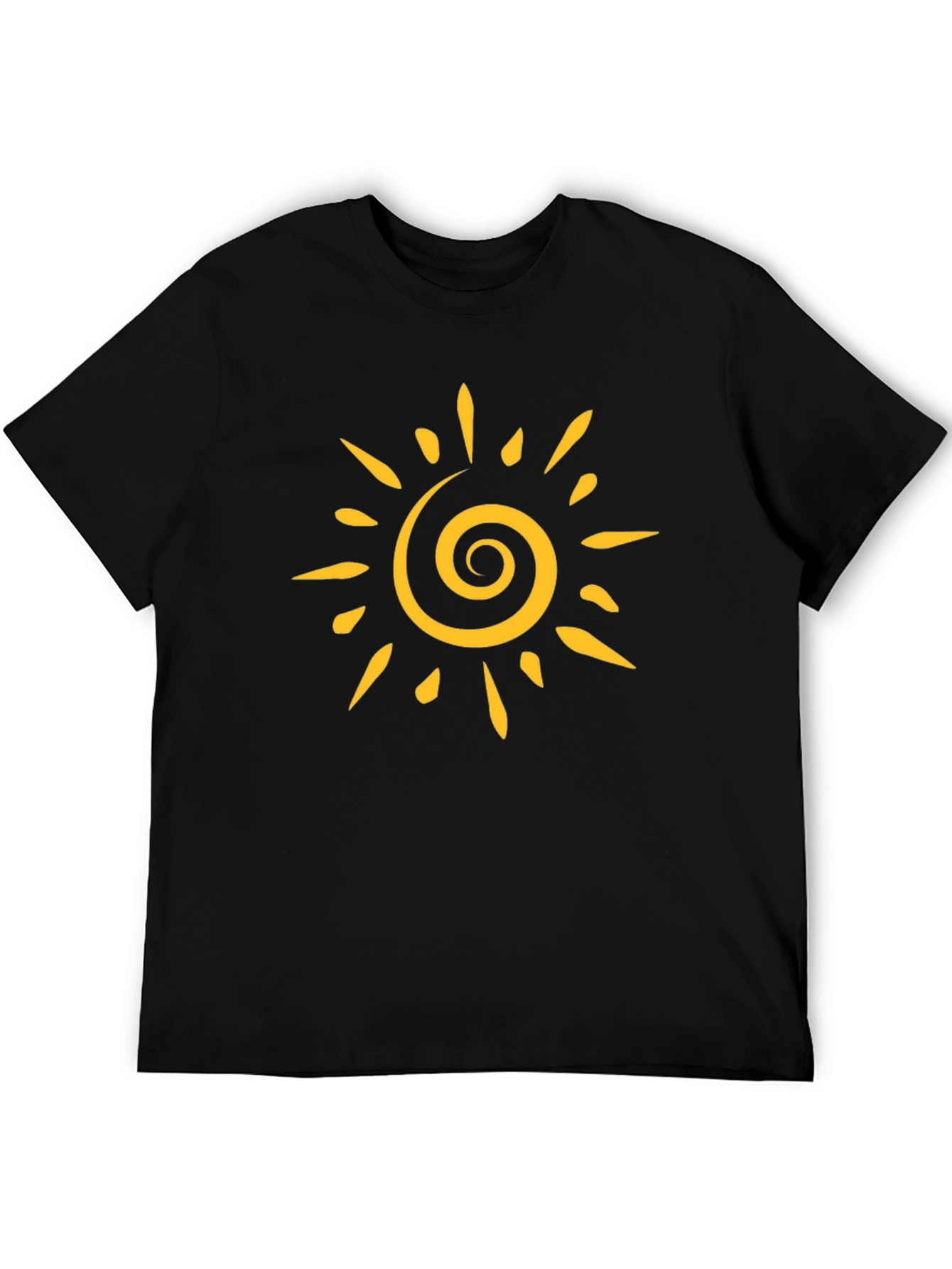 Sun Graphic Tee - Casual Black T-Shirt