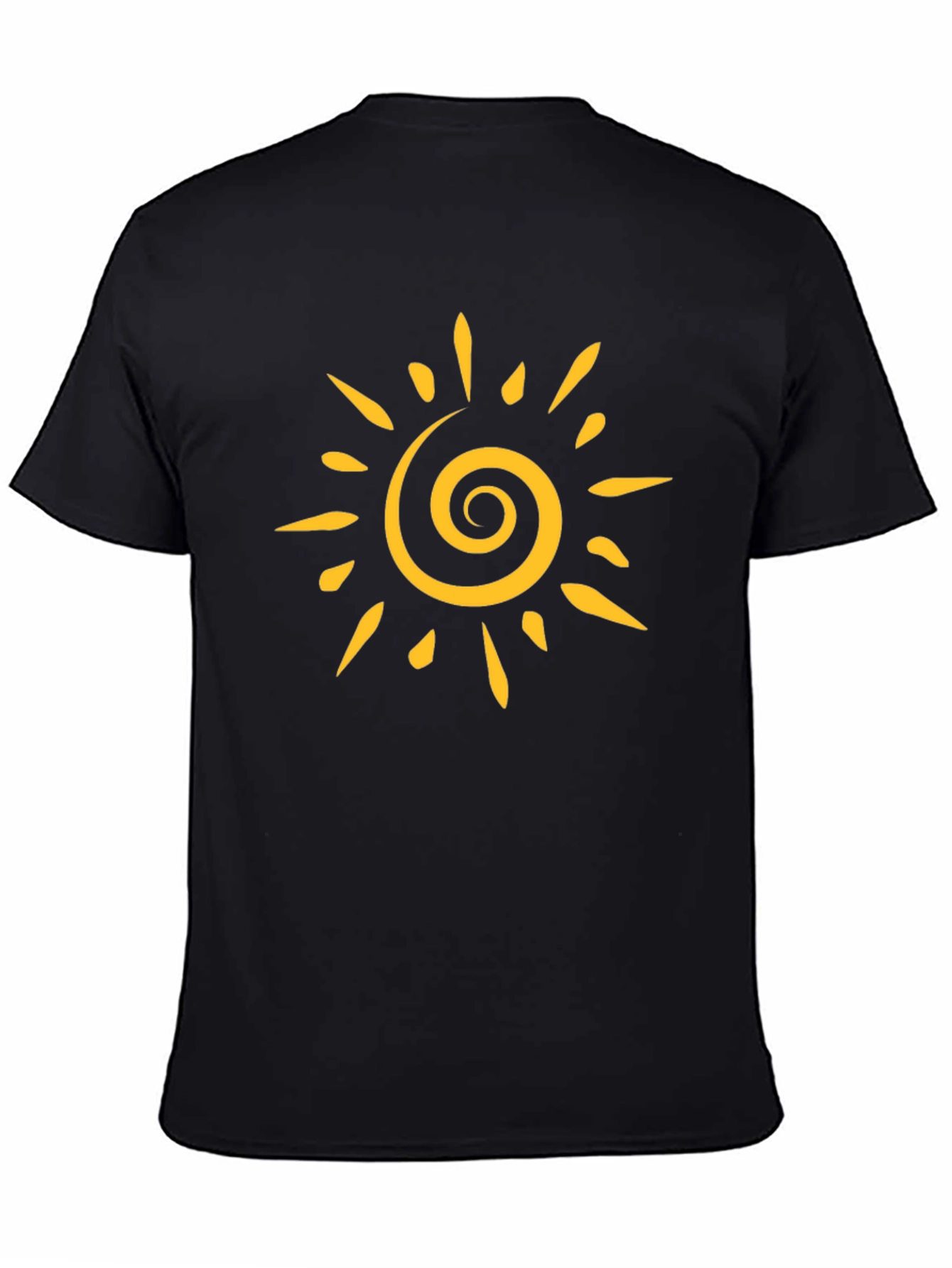Sun Graphic Tee - Casual Black T-Shirt