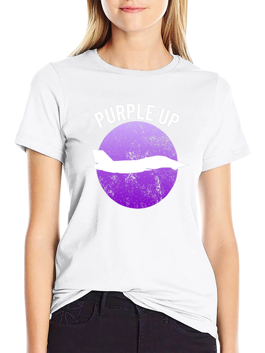 Purple Up T-Shirt with Jet Graphic