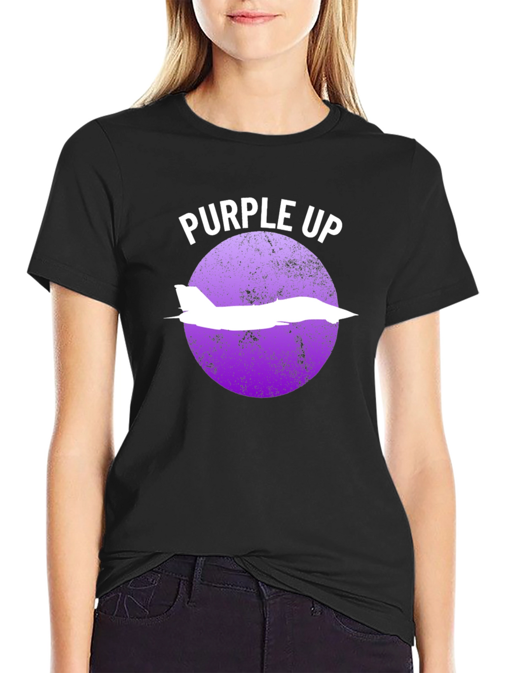 Purple Up T-Shirt with Jet Graphic