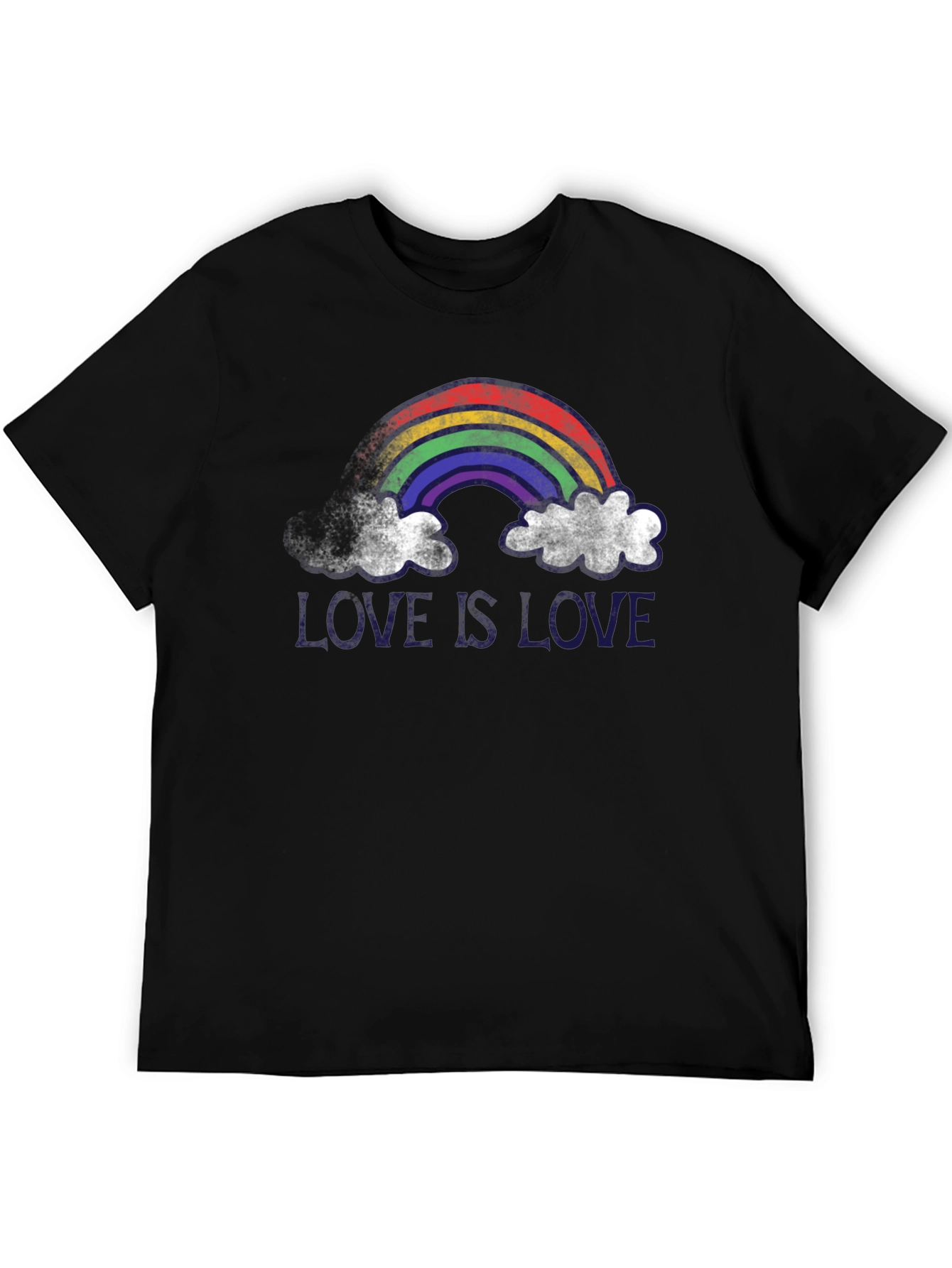 Love is Love Rainbow Graphic Tee - Black