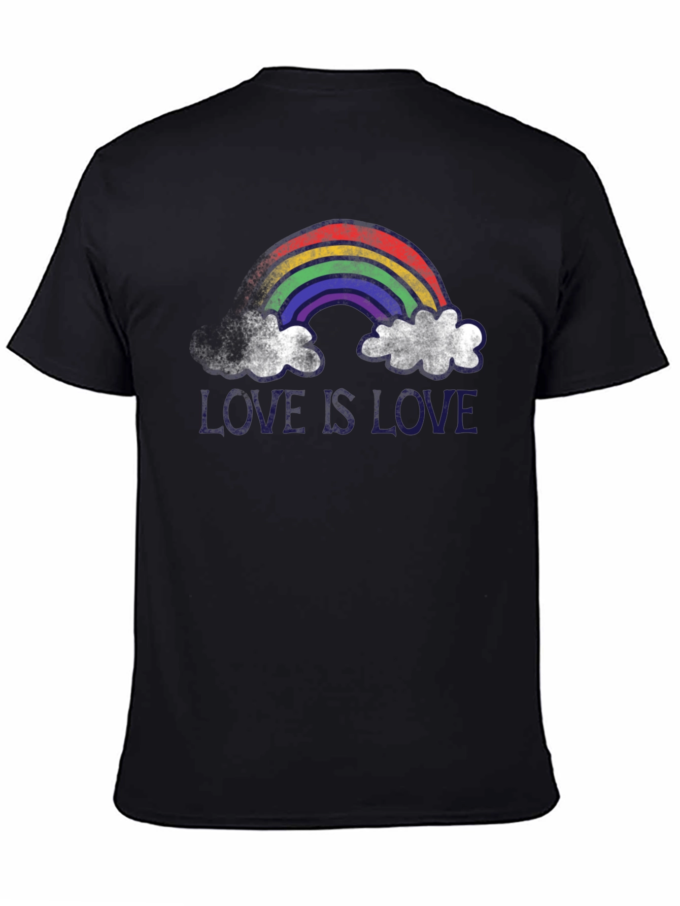 Love is Love Rainbow Graphic Tee - Black