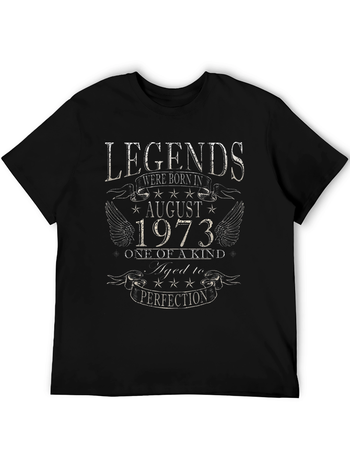 Legends August 1973 Birthday T-Shirt