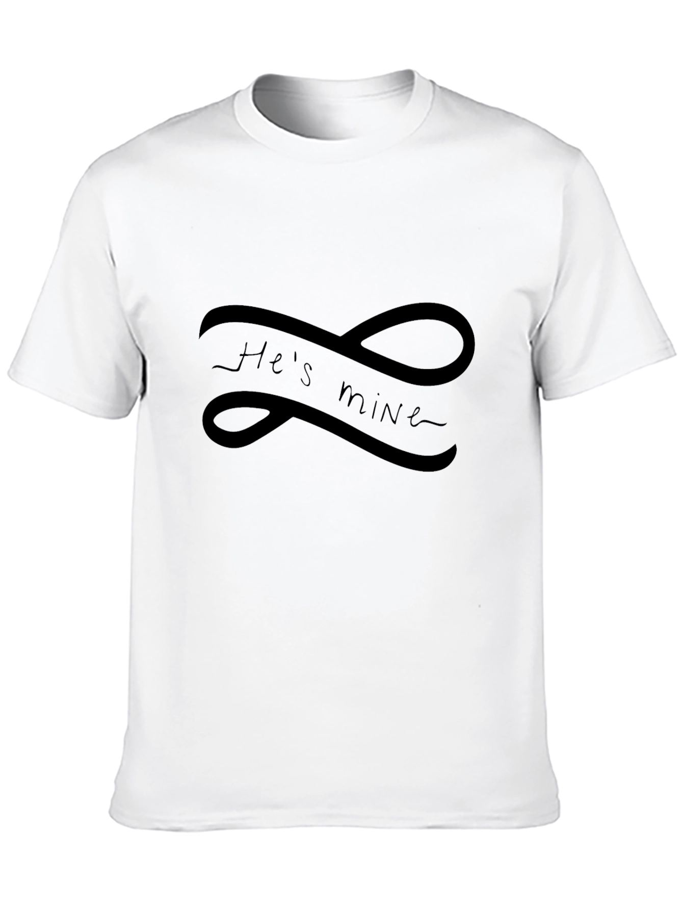Hes Mine Infinity Tee - Black Graphic T-Shirt