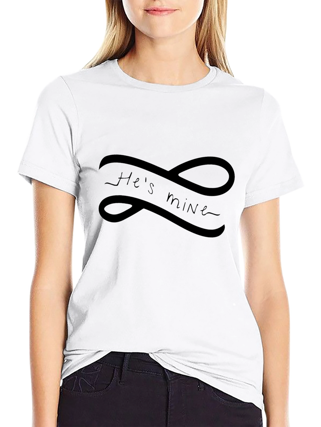 Hes Mine Infinity Tee - Black Graphic T-Shirt
