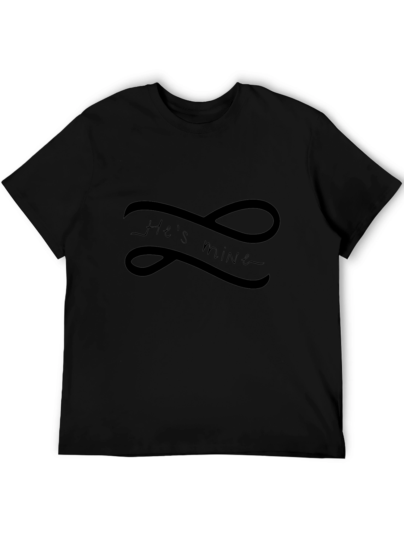 Hes Mine Infinity Tee - Black Graphic T-Shirt
