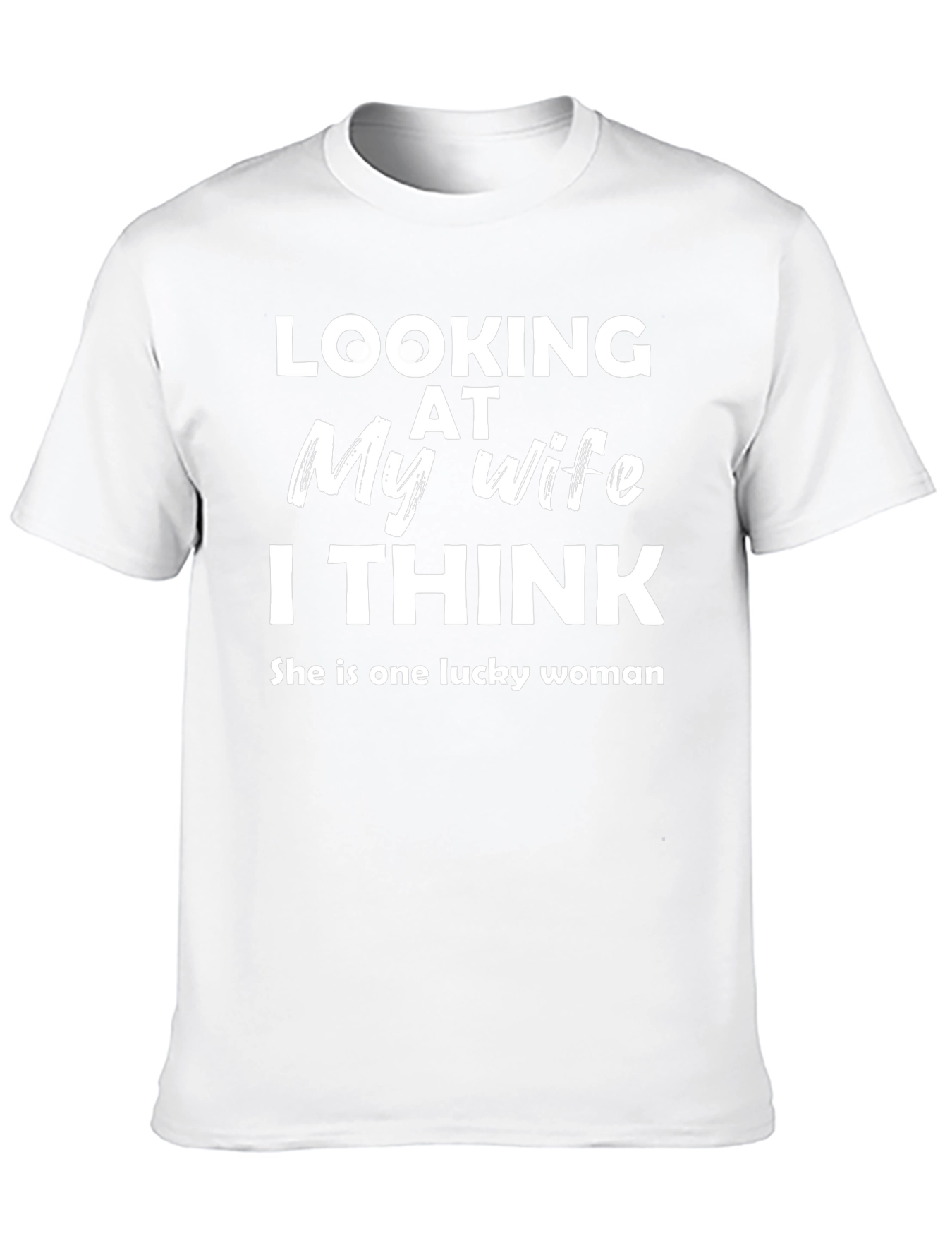 Lucky Wife Graphic Tee - Black Cotton T-Shirt