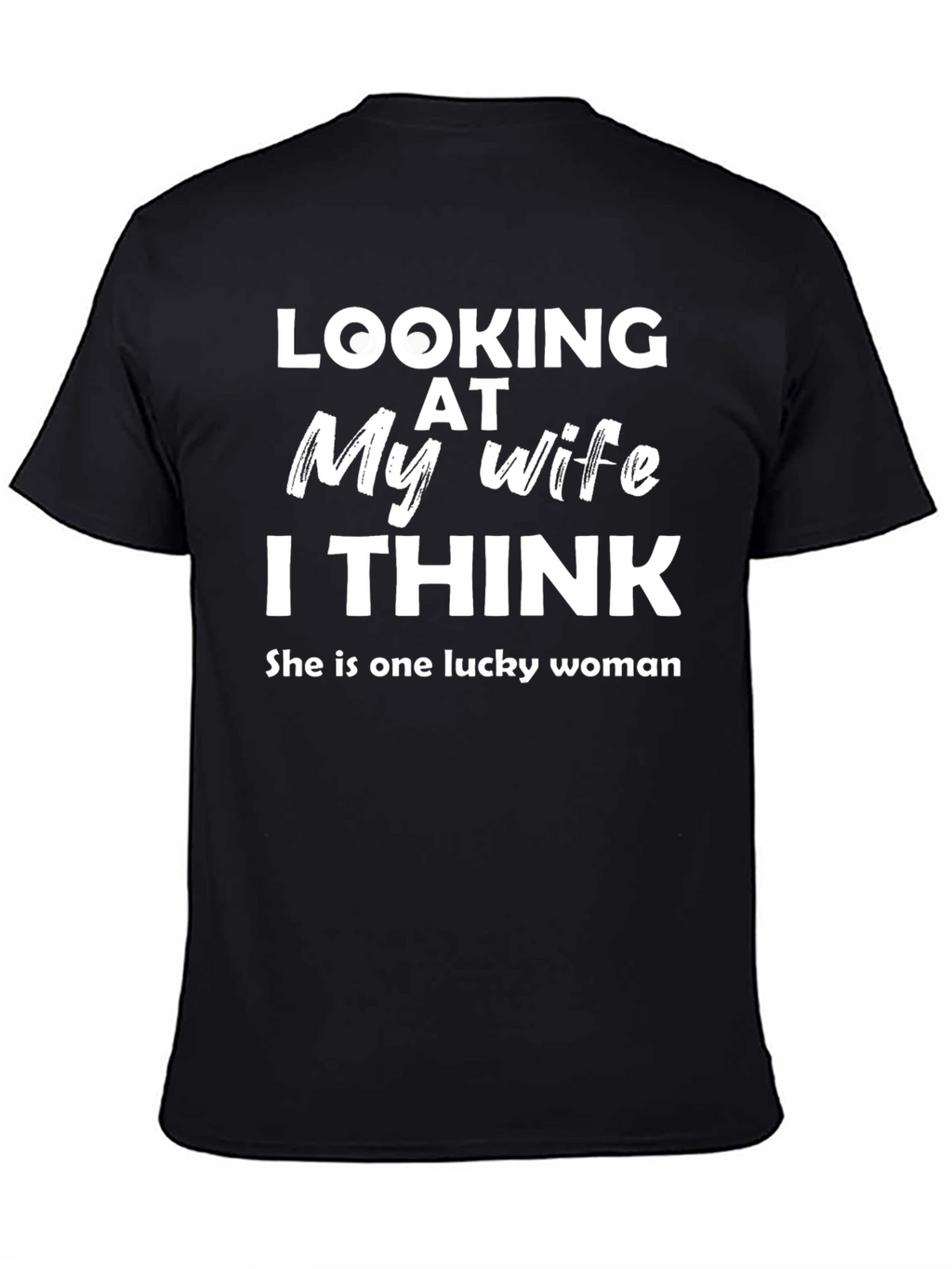Lucky Wife Graphic Tee - Black Cotton T-Shirt