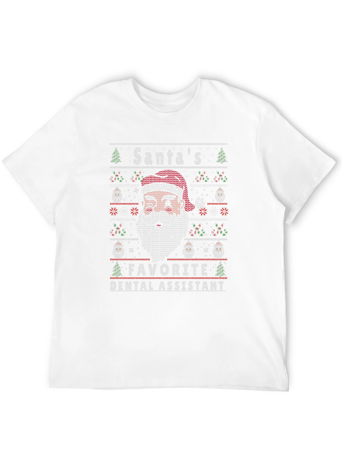 Santas Favorite Dental Assistant Ugly Christmas Sweater T-Shirt