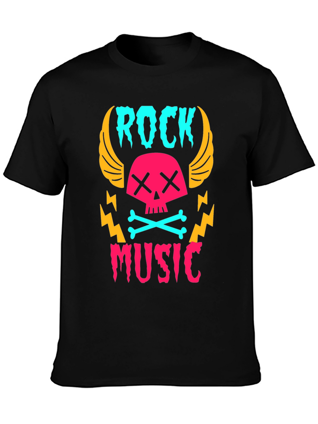 Rock Music Skull Graphic Tee