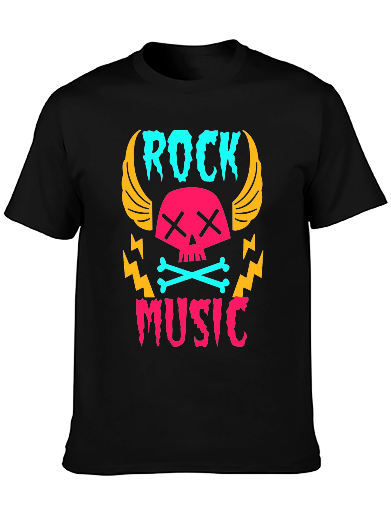 Rock Music Skull Graphic Tee
