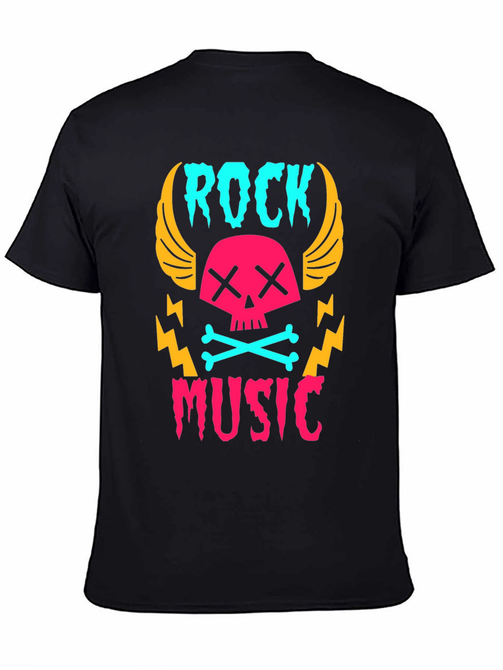 Rock Music Skull Graphic Tee