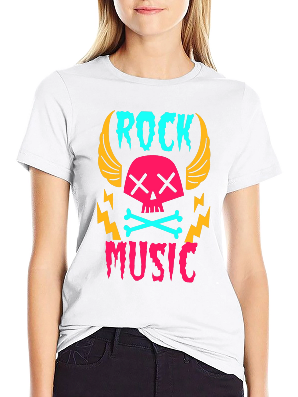 Rock Music Skull Graphic Tee