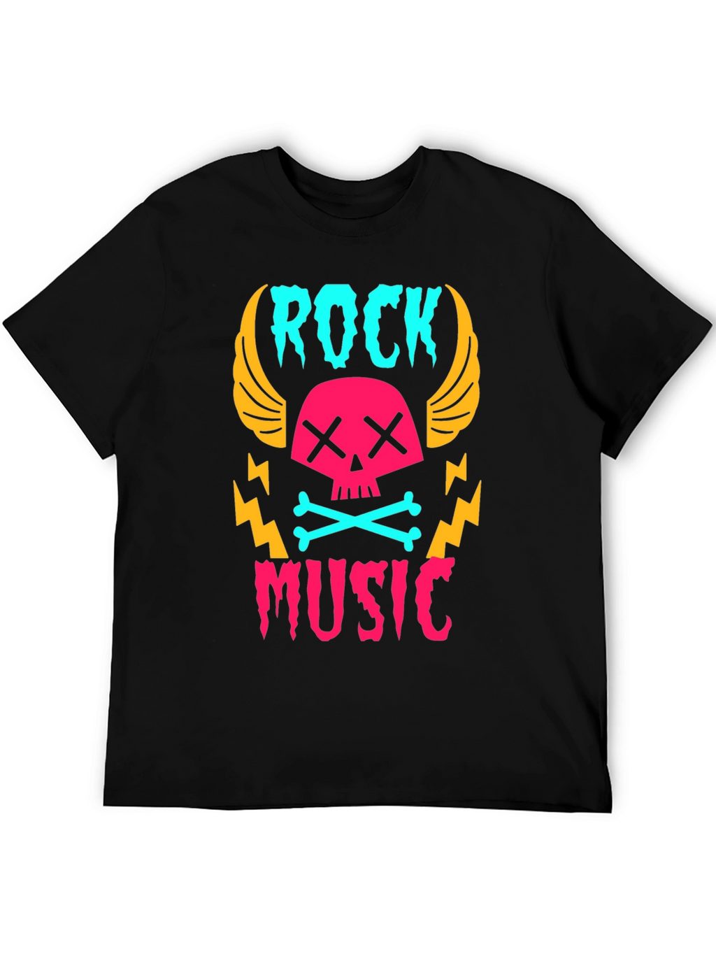 Rock Music Skull Graphic Tee