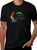 Mens Black Graphic T-Shirt - Amara Fashions