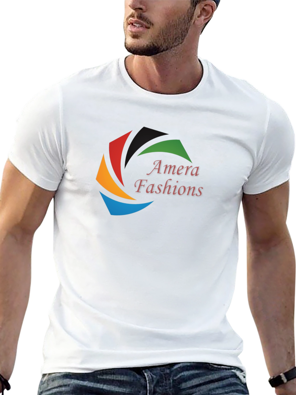 Mens Black Graphic T-Shirt - Amara Fashions