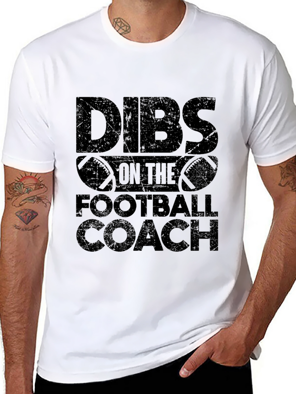 Dibs on The Football Coach Funny Graphic T-Shirt