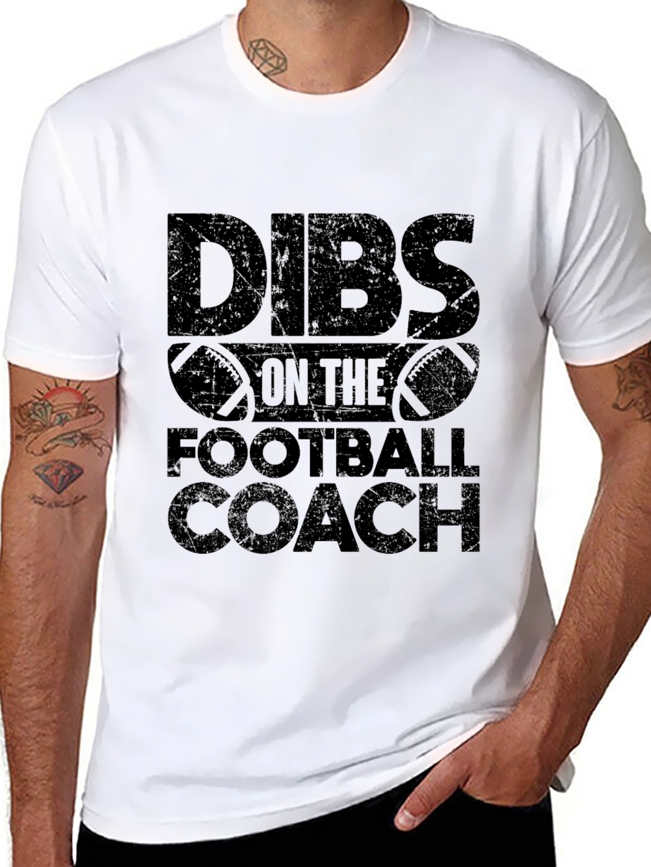 Dibs on The Football Coach Funny Graphic T-Shirt
