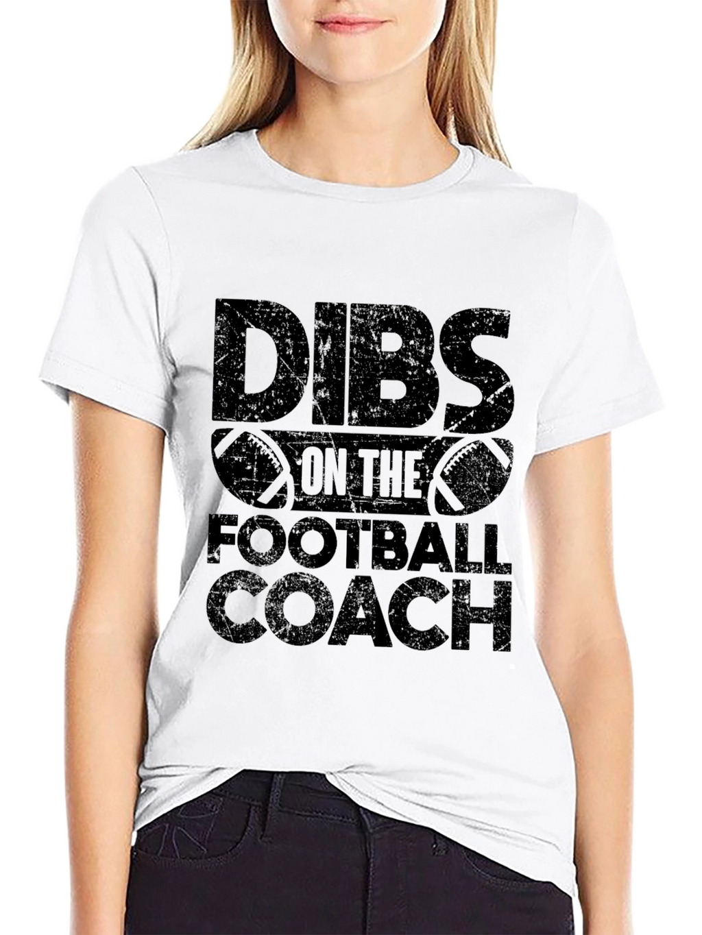 Dibs on The Football Coach Funny Graphic T-Shirt