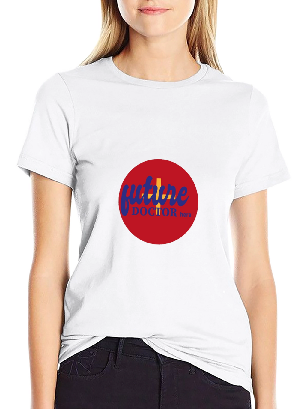 Future Doctor Here - Crew Neck T-Shirt