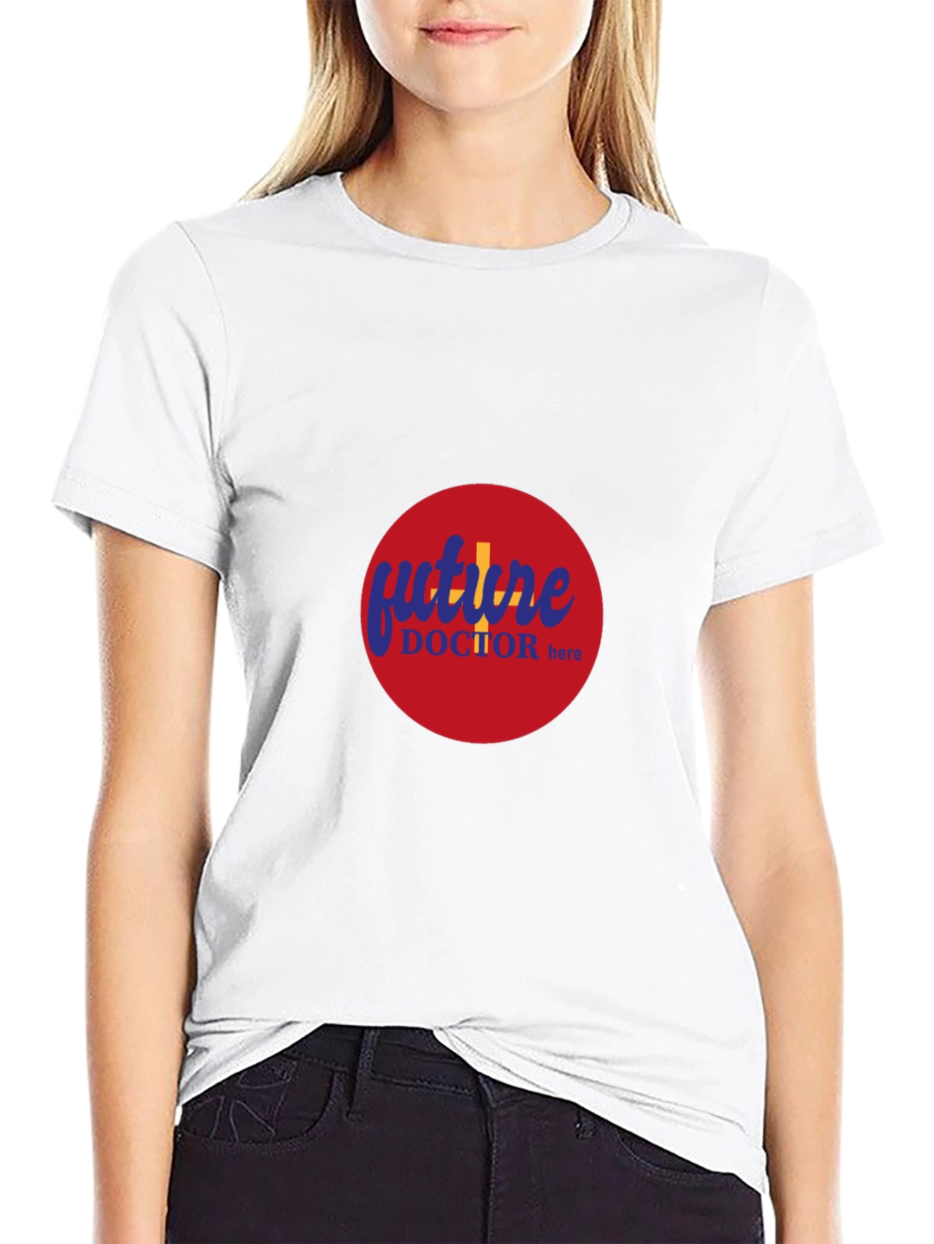 Future Doctor Here - Crew Neck T-Shirt