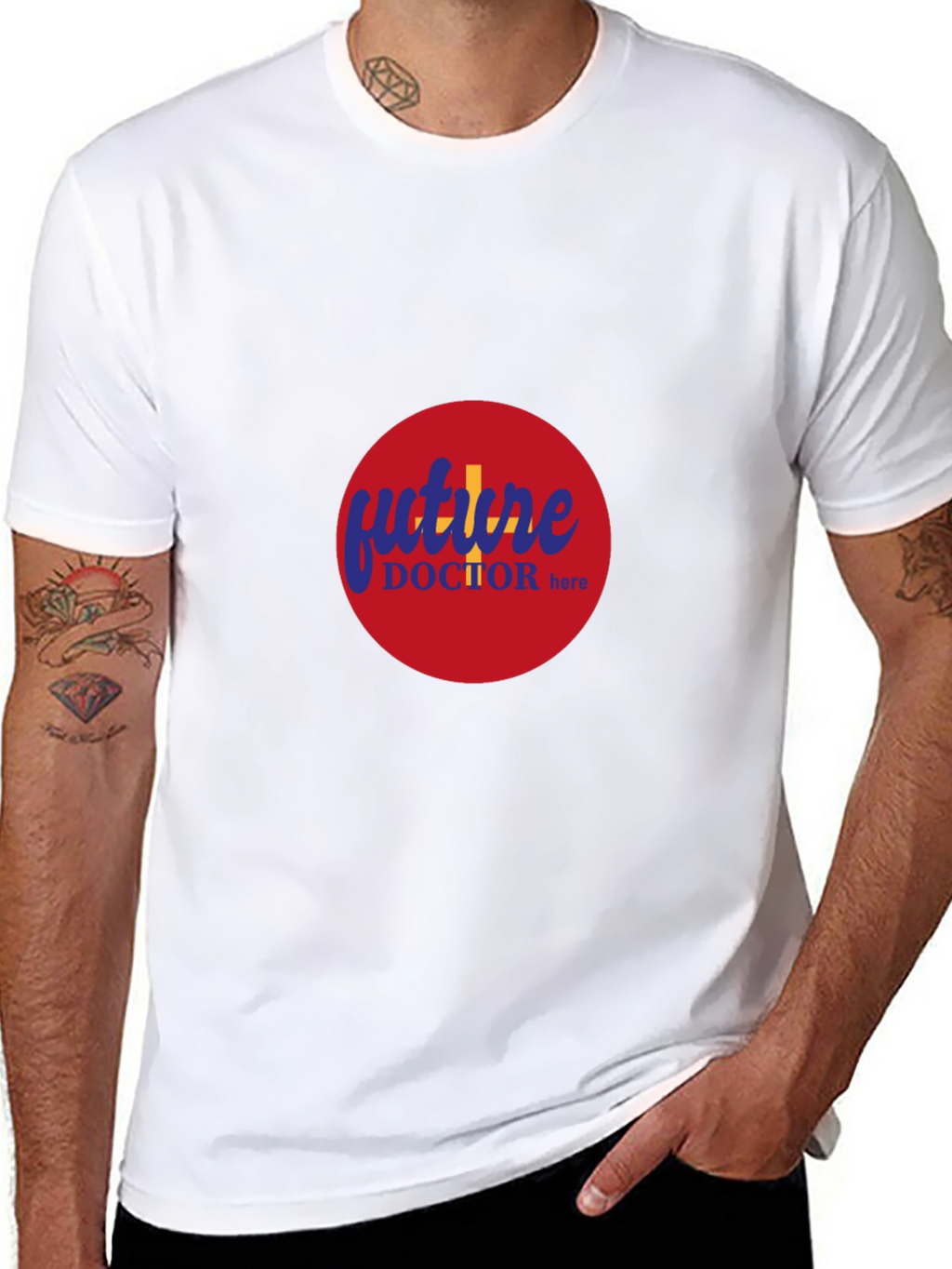 Future Doctor Here - Crew Neck T-Shirt
