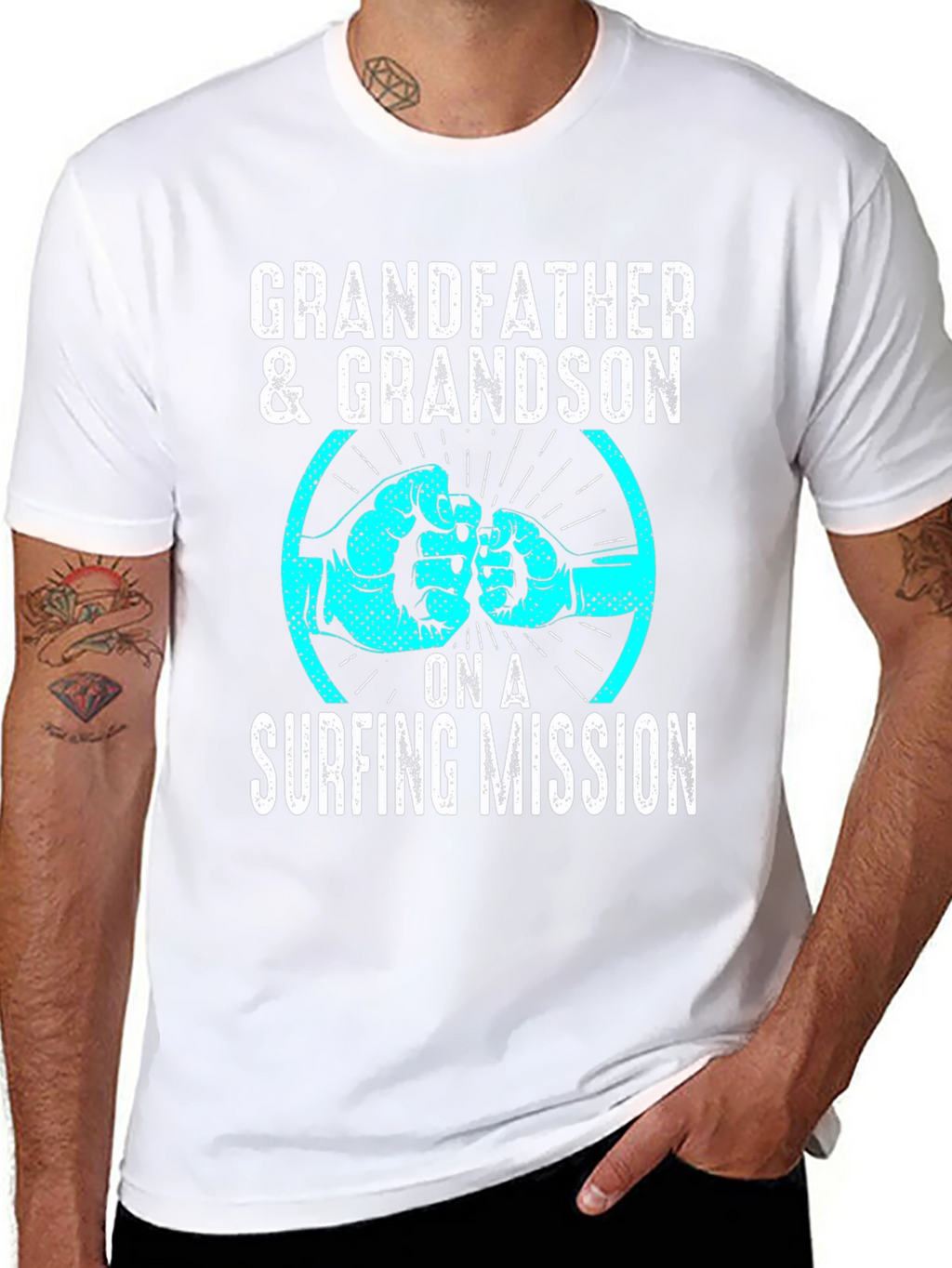Grandfather & Grandson Surfing Mission Tee