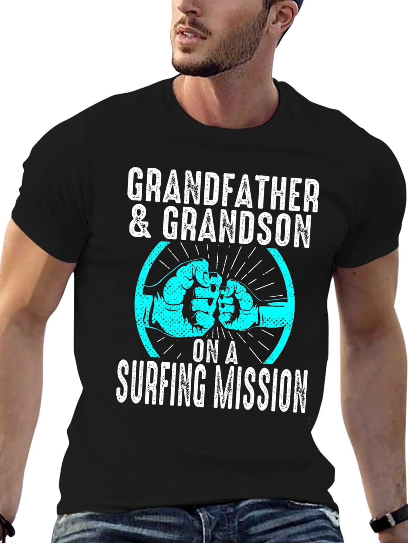 Grandfather & Grandson Surfing Mission Tee