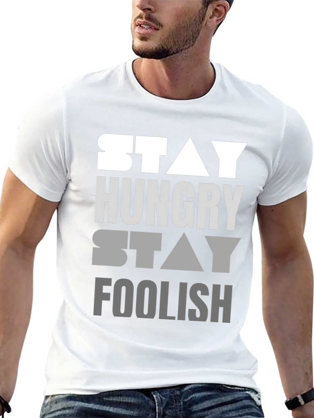 Stay Hungry Stay Foolish Graphic T-Shirt