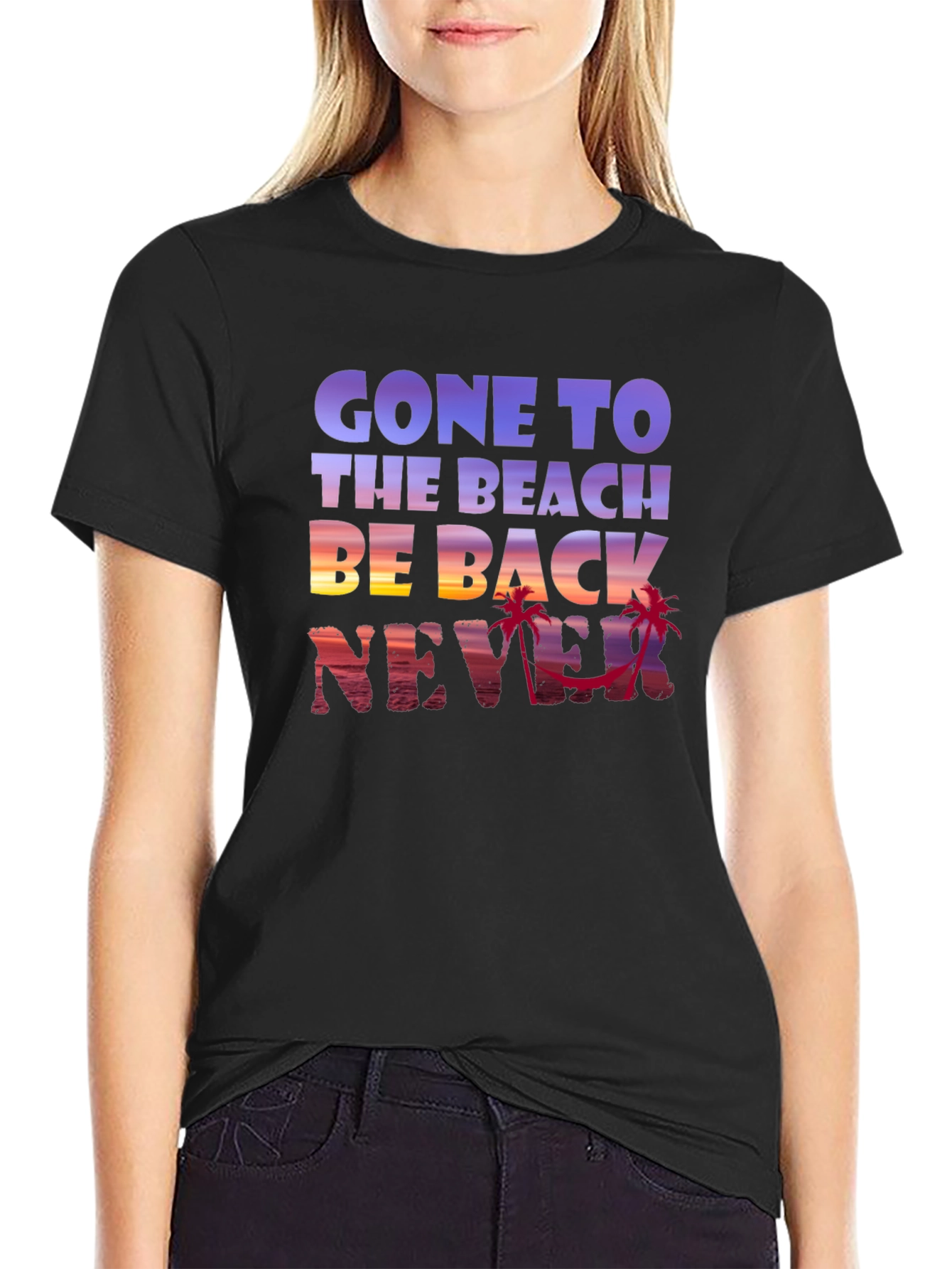 Gone to the Beach Graphic Tee - Never Back!