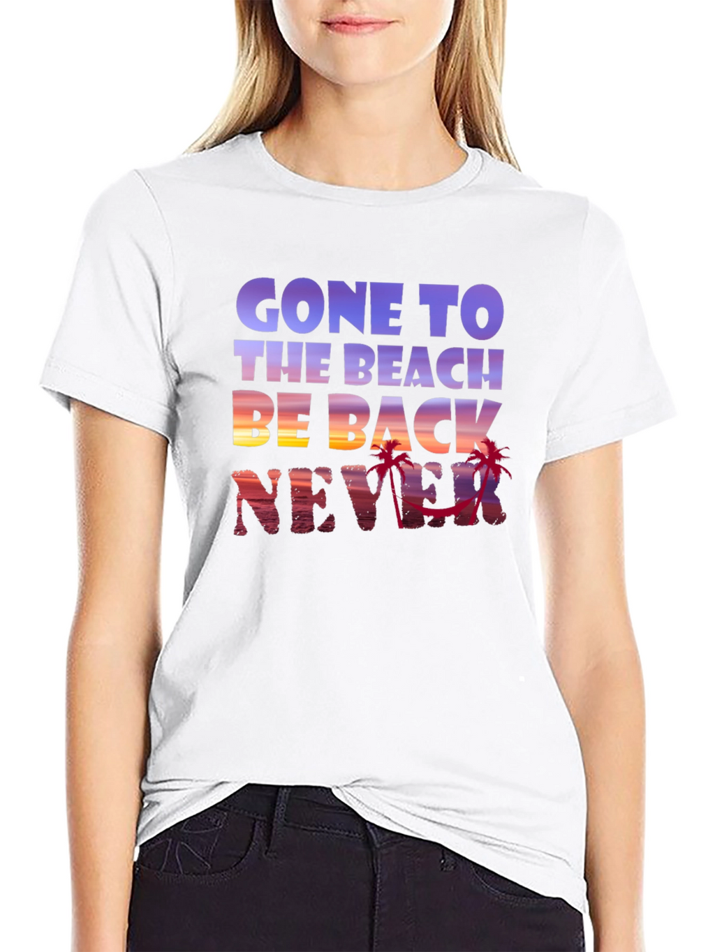 Gone to the Beach Graphic Tee - Never Back!