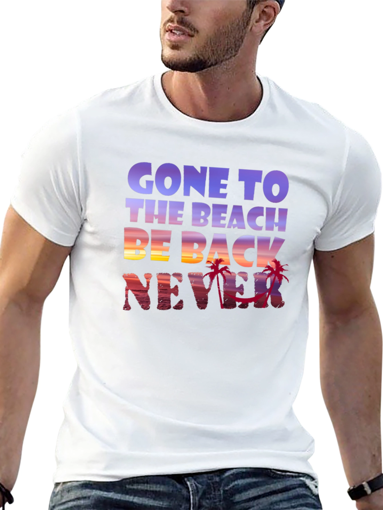 Gone to the Beach Graphic Tee - Never Back!