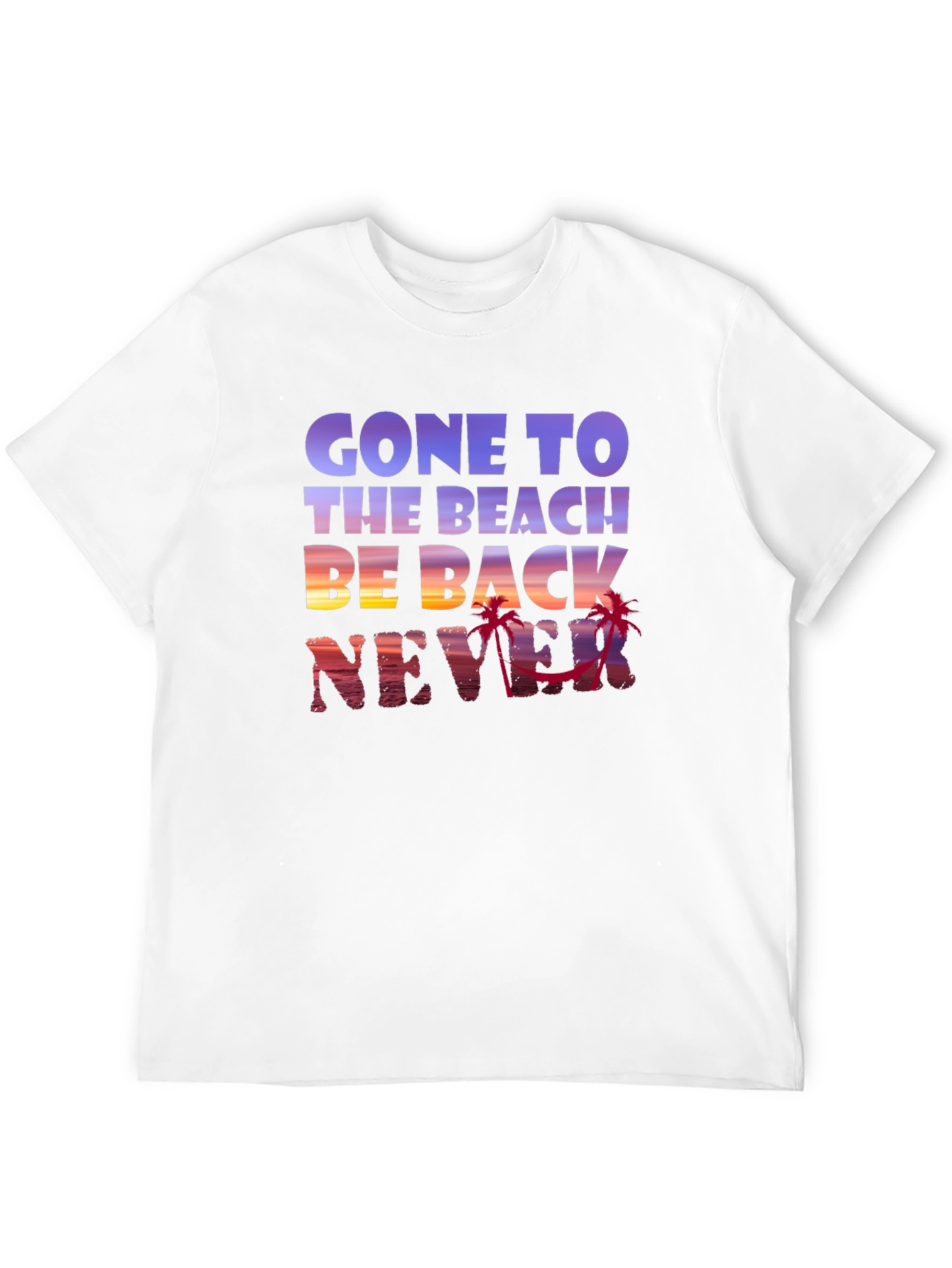 Gone to the Beach Graphic Tee - Never Back!