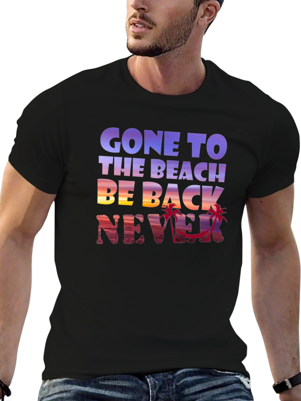Gone to the Beach Graphic Tee - Never Back!