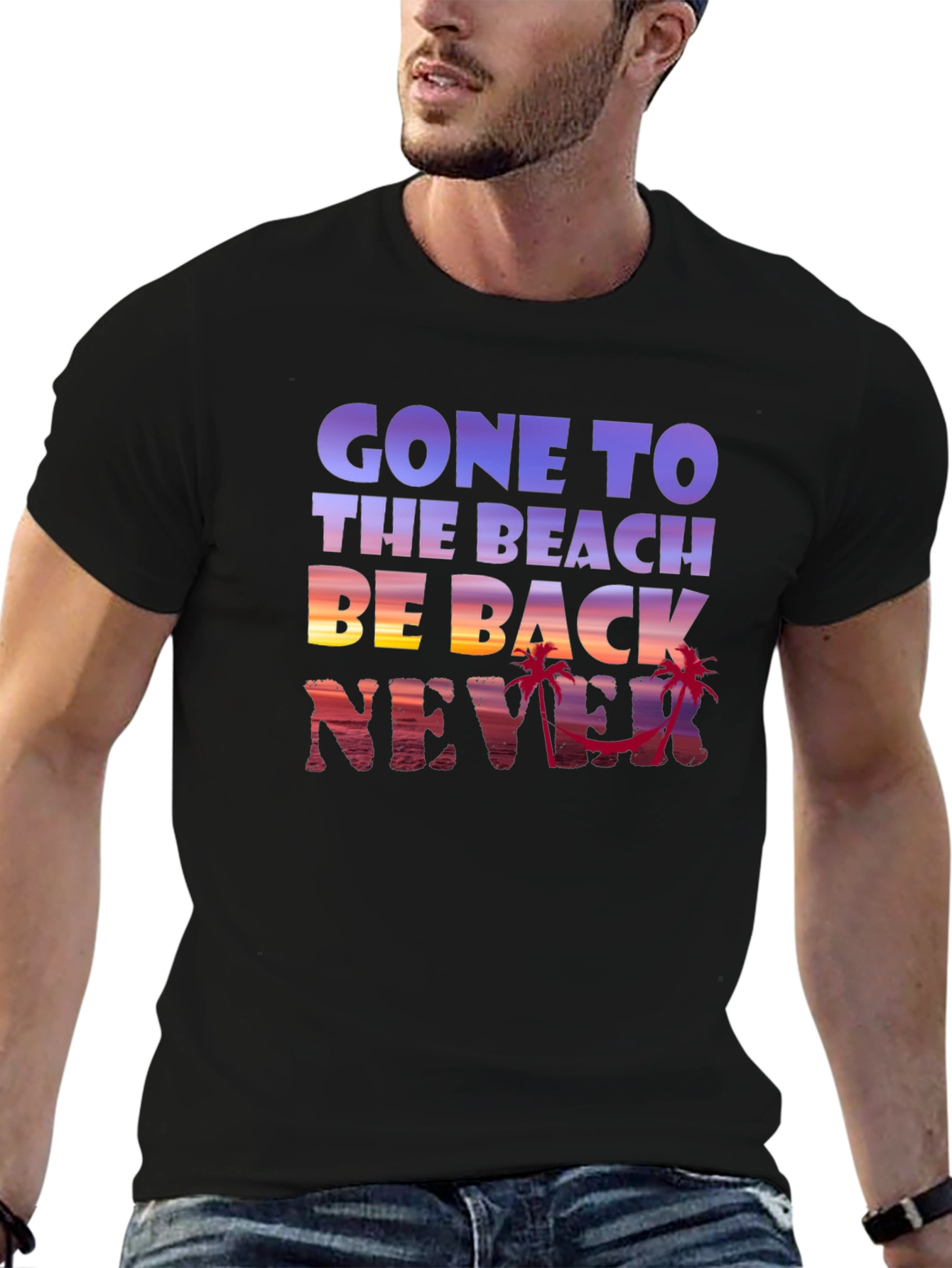 Gone to the Beach Graphic Tee - Never Back!