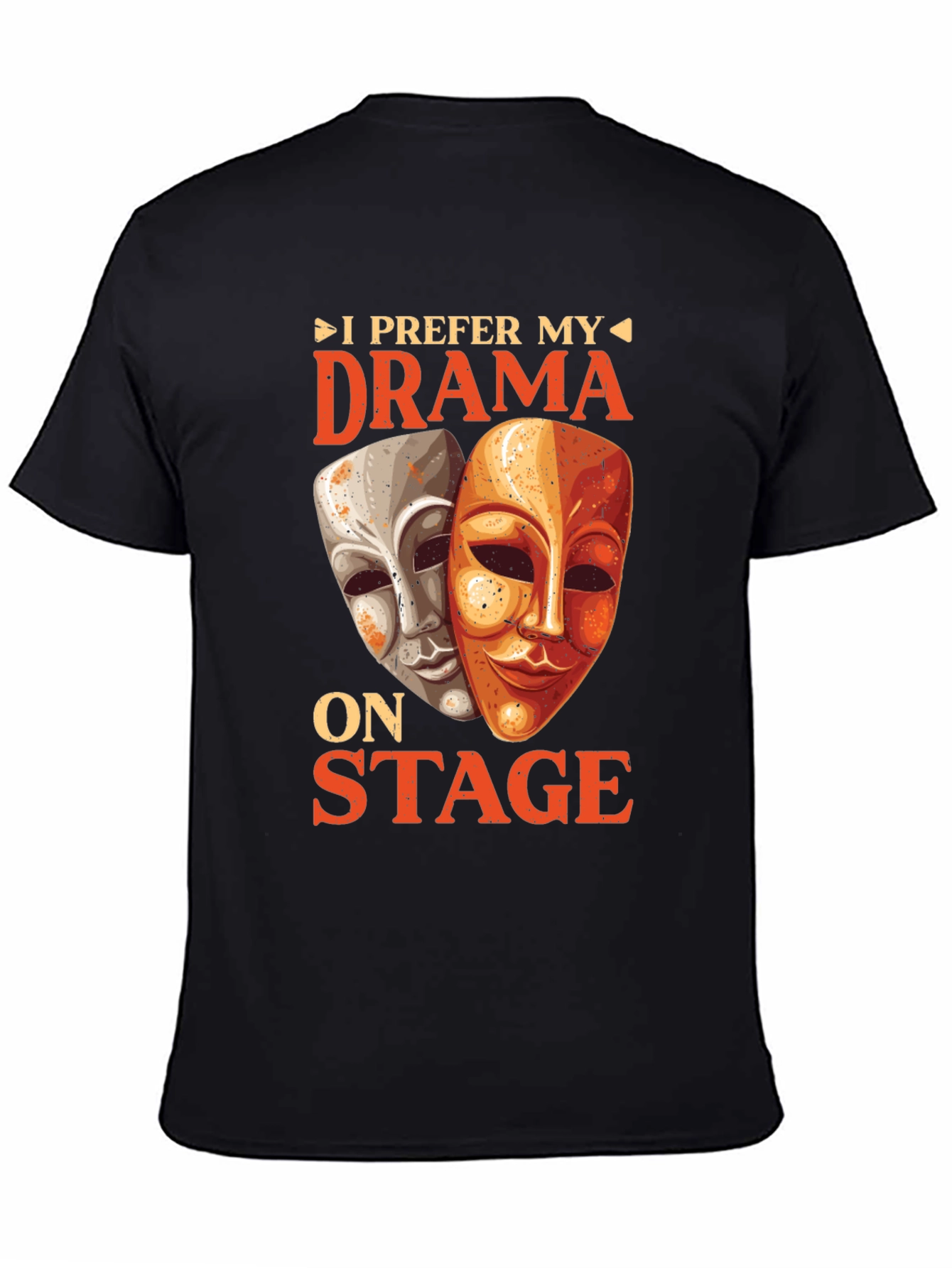 Drama Masks Graphic T-Shirt - Theater Lover Tee