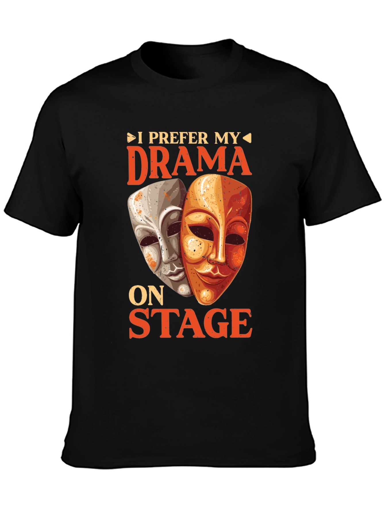 Drama Masks Graphic T-Shirt - Theater Lover Tee