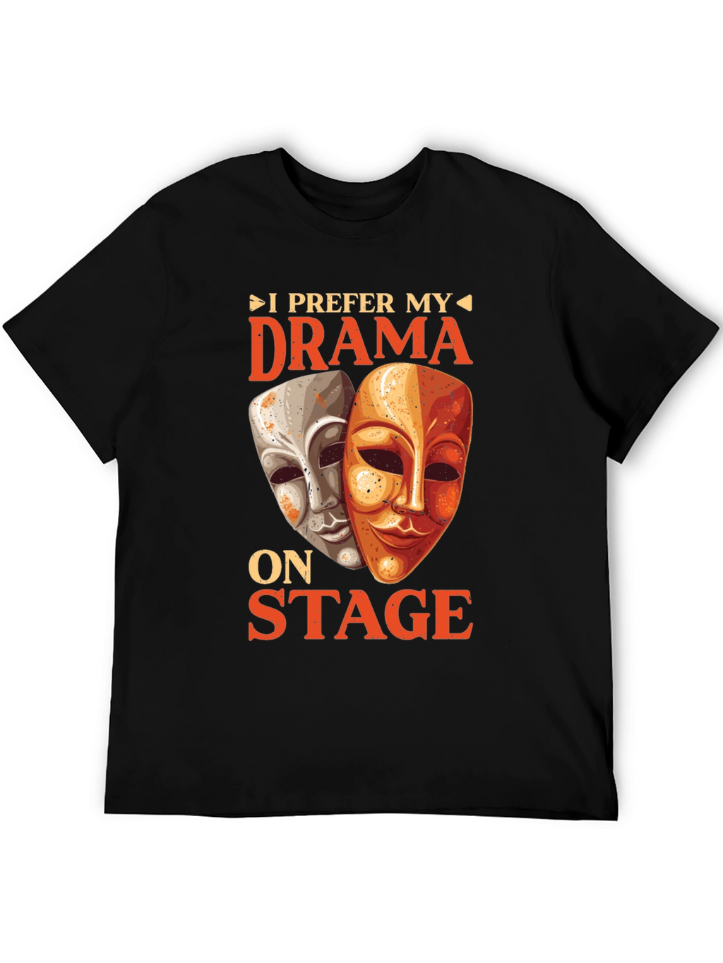 Drama Masks Graphic T-Shirt - Theater Lover Tee