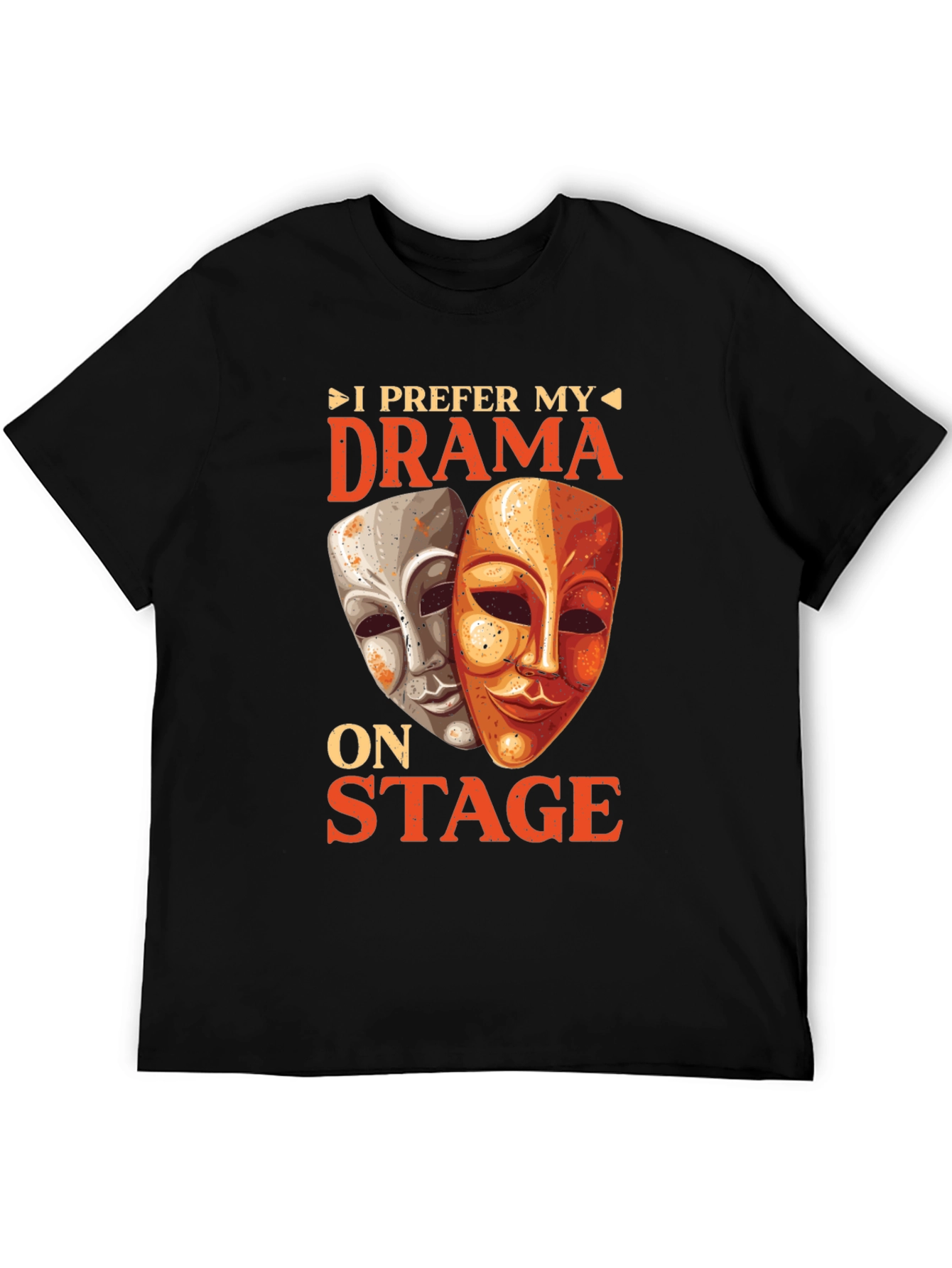 Drama Masks Graphic T-Shirt - Theater Lover Tee