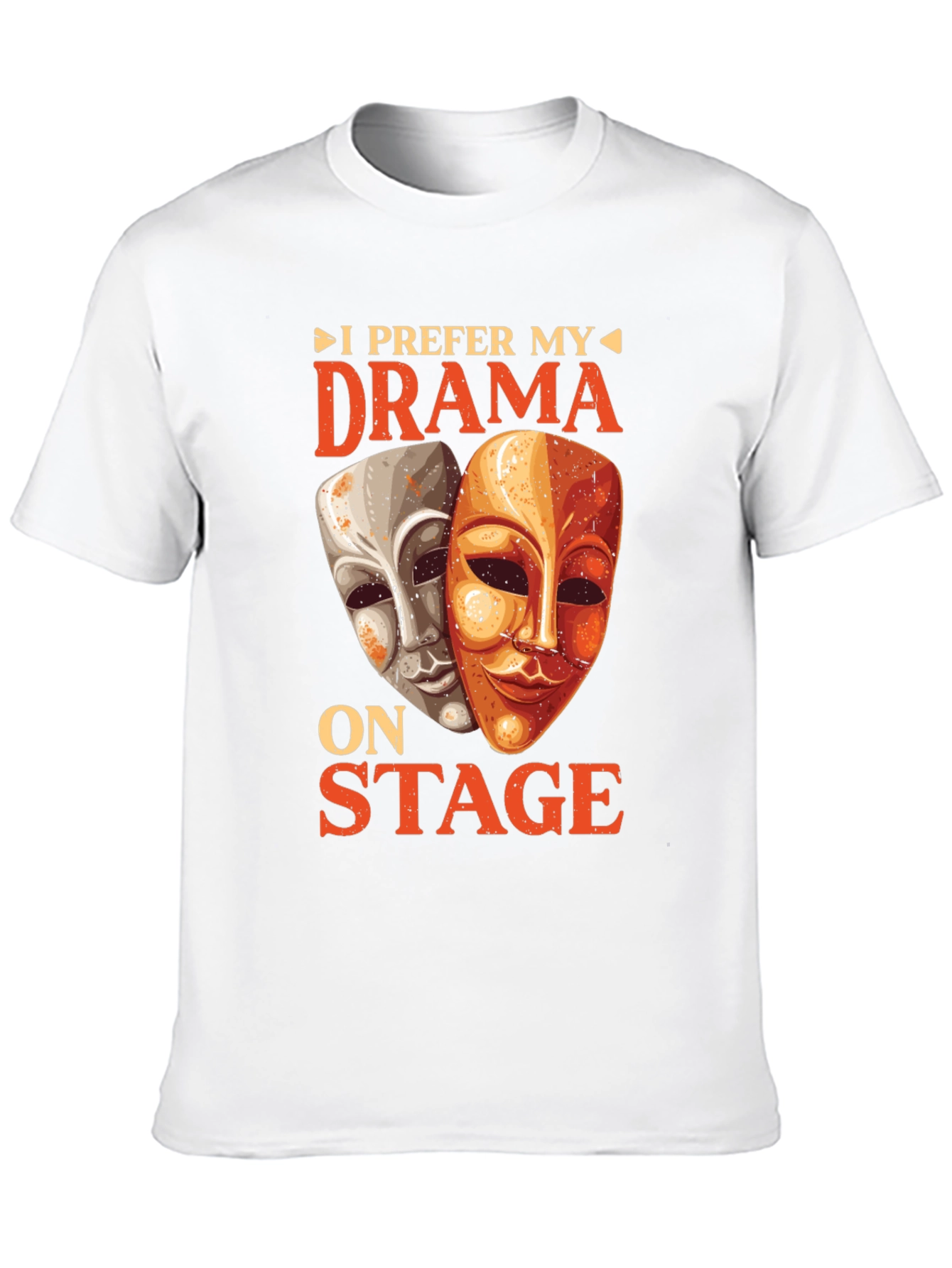 Drama Masks Graphic T-Shirt - Theater Lover Tee