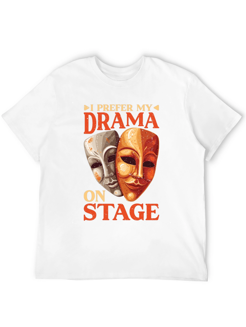 Drama Masks Graphic T-Shirt - Theater Lover Tee