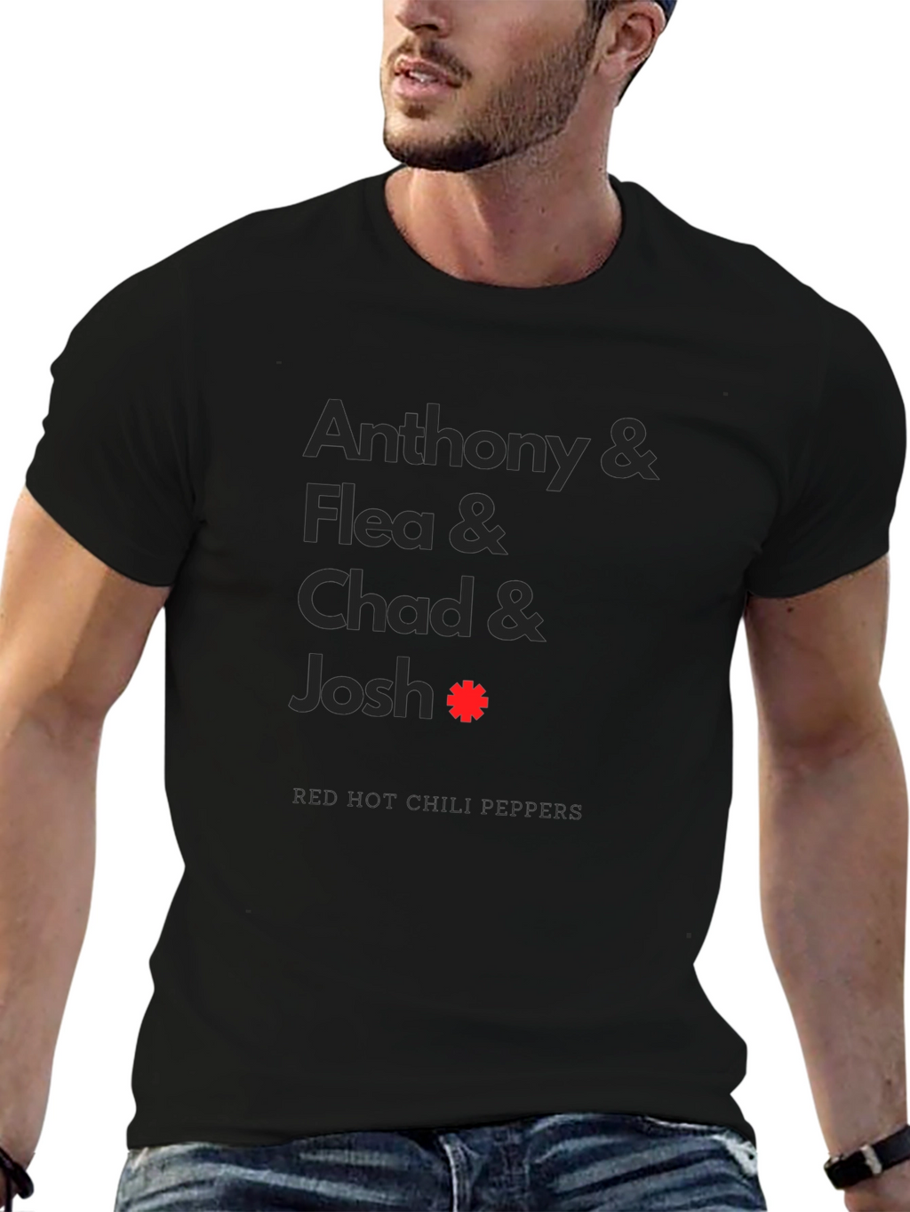 Red Hot Chili Peppers Band Member Names T-Shirt