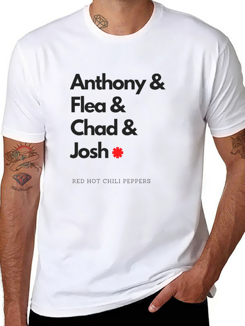 Red Hot Chili Peppers Band Member Names T-Shirt