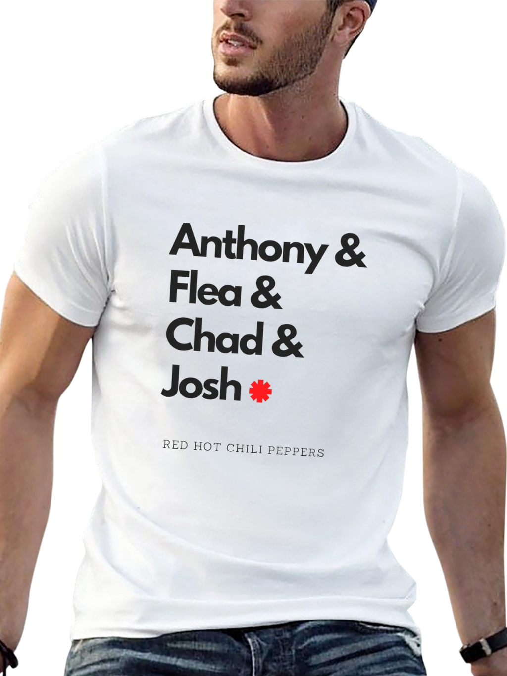 Red Hot Chili Peppers Band Member Names T-Shirt