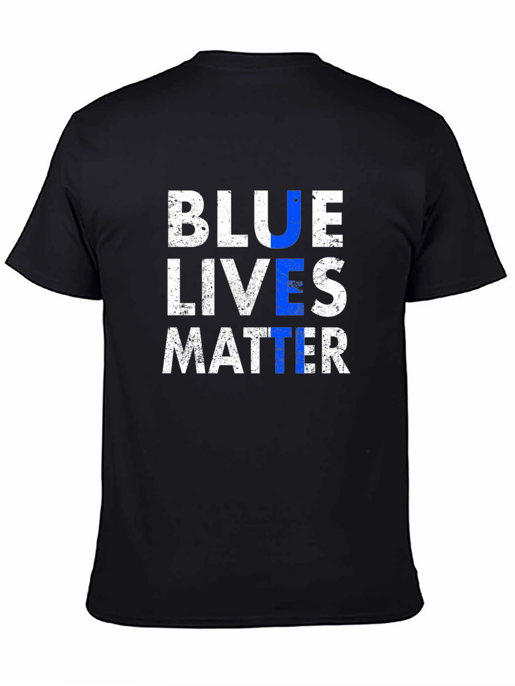 Blue Lives Matter Graphic T-Shirt - Black