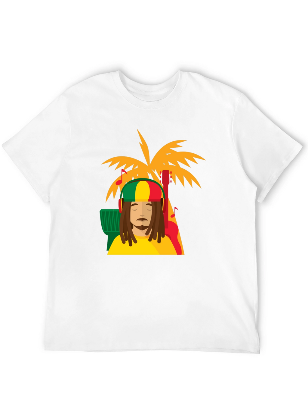 Rasta Man Tee - Island Vibes Black T-Shirt
